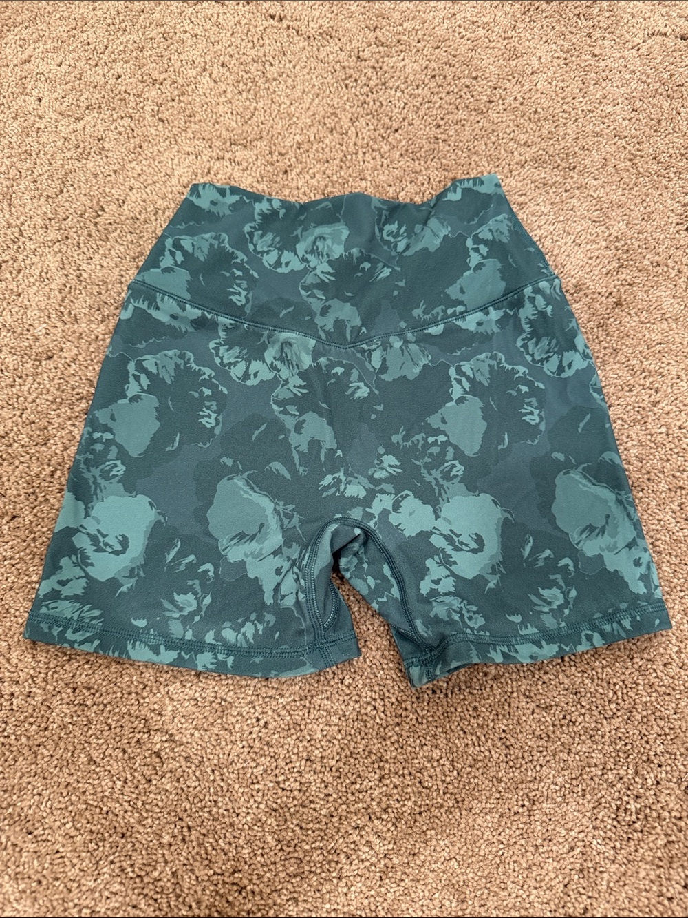 BuffBunny Green Floral Bike Shorts
